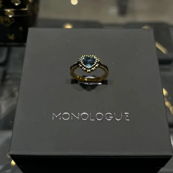 Monologue Midnight Heart Gemstone Ring