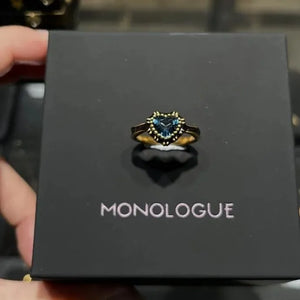 Monologue Midnight Heart Gemstone Ring