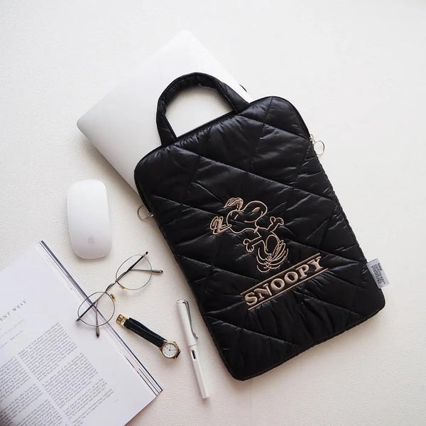 Peanuts Snoopy Quilted Puffy Laptop Tote