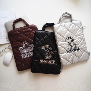 Peanuts Snoopy Quilted Puffy Laptop Tote
