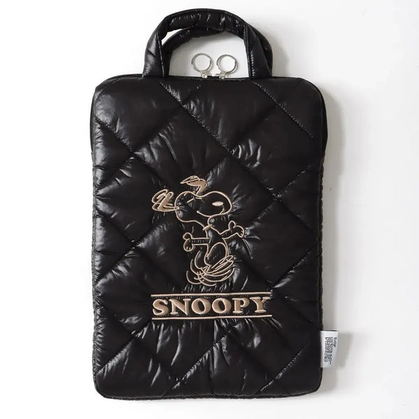 Peanuts Snoopy Quilted Puffy Laptop Tote