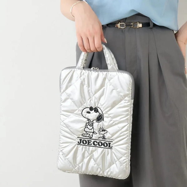 Peanuts Snoopy Quilted Puffy Laptop Tote