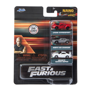 JT Fast & Furious Nano Diecast Vehicle (Set of 3)