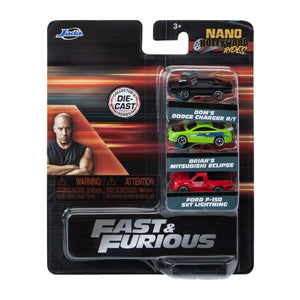JT Fast & Furious Nano Diecast Vehicle (Set of 3)