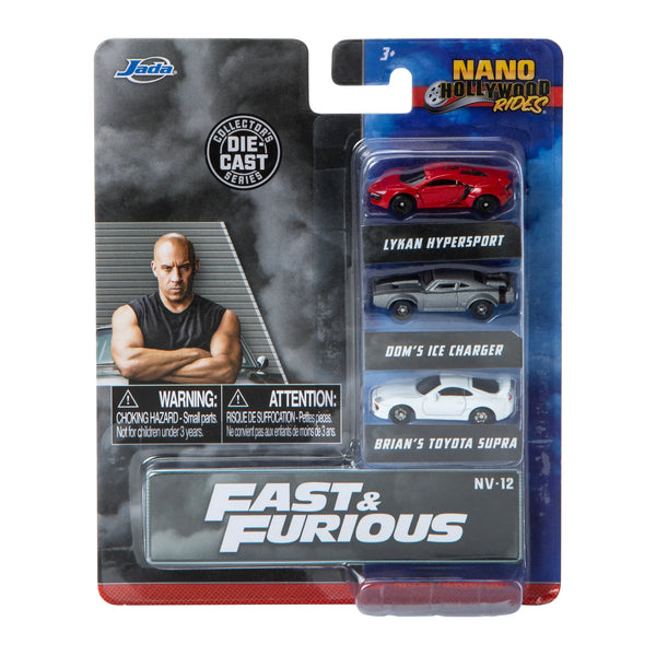JT Fast & Furious Nano Diecast Vehicle (Set of 3)