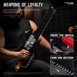 Serrated Battle Hammer Chainsword Building Blocks (1818 Pcs)