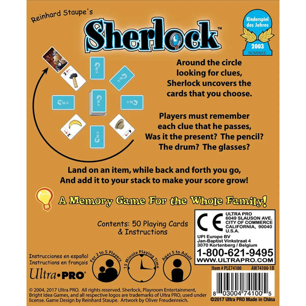 Sherlock Mystery Board Game