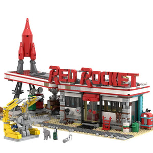 Red Rocket Service Station 180677 Building Kit (2037 Pcs)