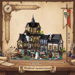 XJ1003 Medieval Town Center Building Set (3867 Pcs)