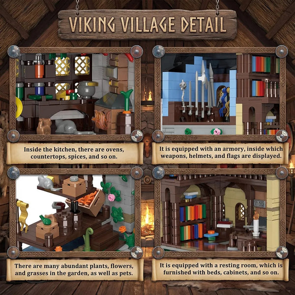 XJ1003 Medieval Town Center Building Set (3867 Pcs)