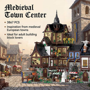 XJ1003 Medieval Town Center Building Set (3867 Pcs)