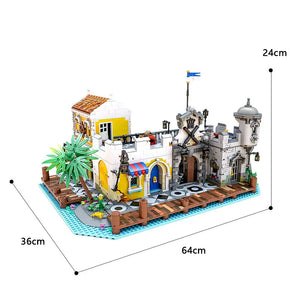 MOC-108172 Medieval Pirate Town Castle Building Blocks (3897 Pcs)