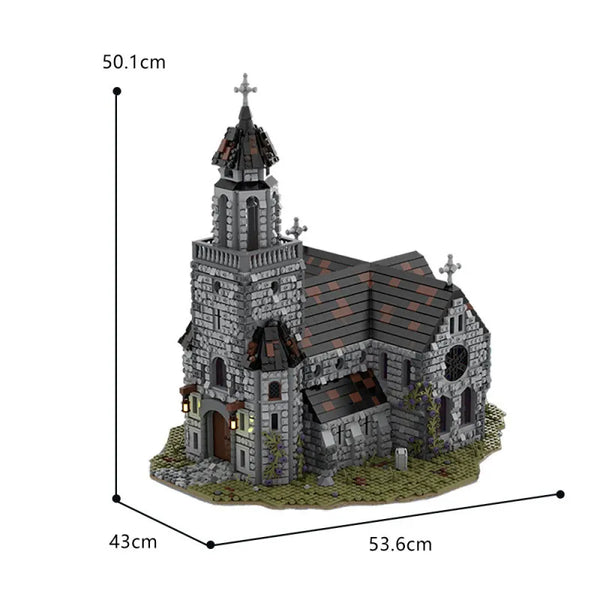 MOC 76813 Medieval Cathedral and Bell Tower Building Set (6561 Pcs)