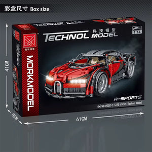 MORK 023001-2 Bugatti Chiron Building Blocks (1225 Pcs)