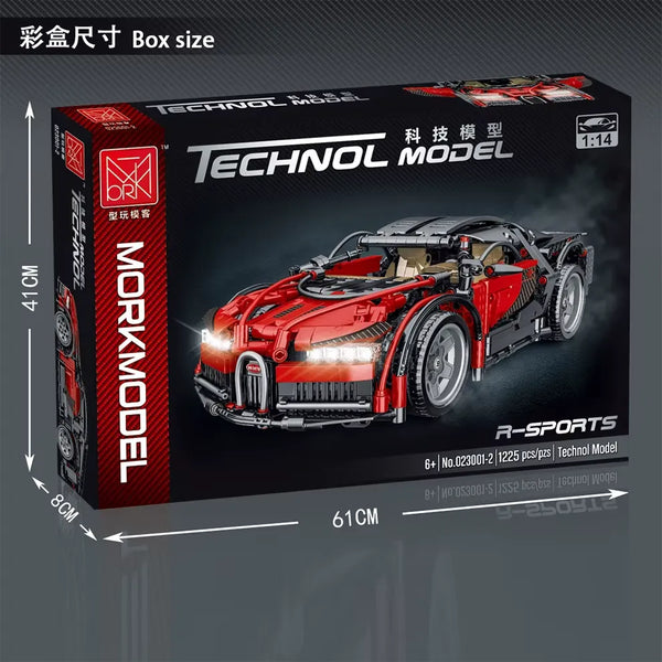 MORK 023001-2 Bugatti Chiron Building Blocks (1225 Pcs)