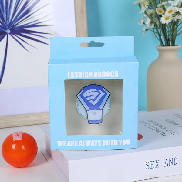 K-Pop Fashion Lightstick Brooch Badge