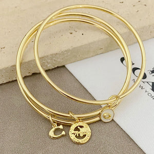 Trainer Luxe Signature Golden Halo Bangles (Set of 3)