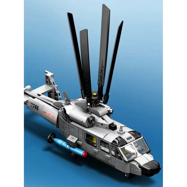 Sembo 202246 Straight-9 Shipborne Helicopter Blocks (449 Pcs)