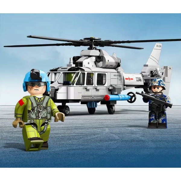 Sembo 202246 Straight-9 Shipborne Helicopter Blocks (449 Pcs)