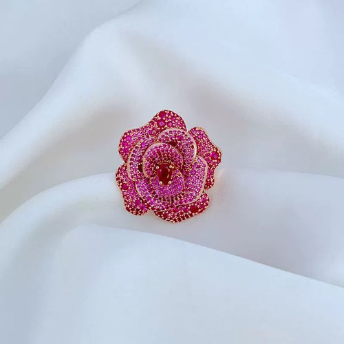 KS Crimson Bloom Cocktail Ring