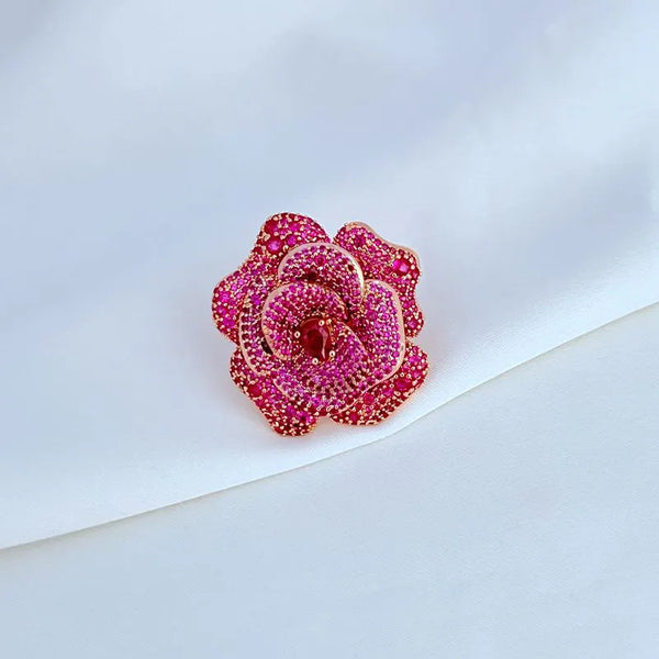 KS Crimson Bloom Cocktail Ring