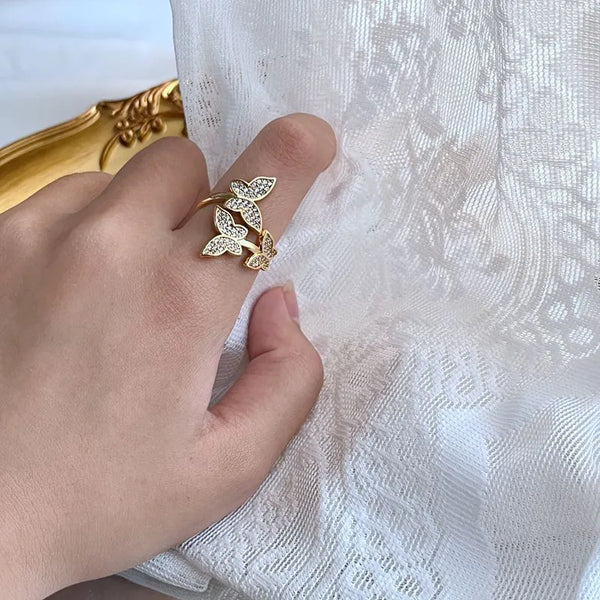 KS Flutter Pavé Wrap Ring