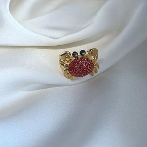 KS Scarlet Marina Crab Ring