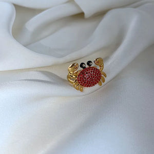 KS Scarlet Marina Crab Ring
