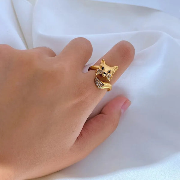 KS Gilded Fable Fox Wrap Ring
