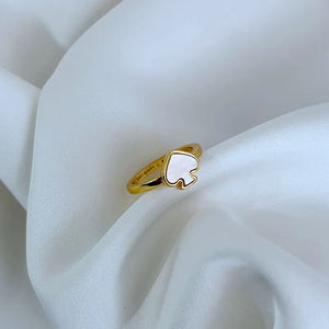 KS Heritage Spade Enamel Ring