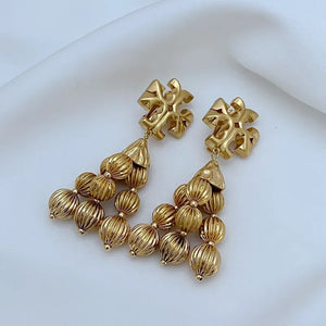 T-Luxe Medallion Cascade Earrings
