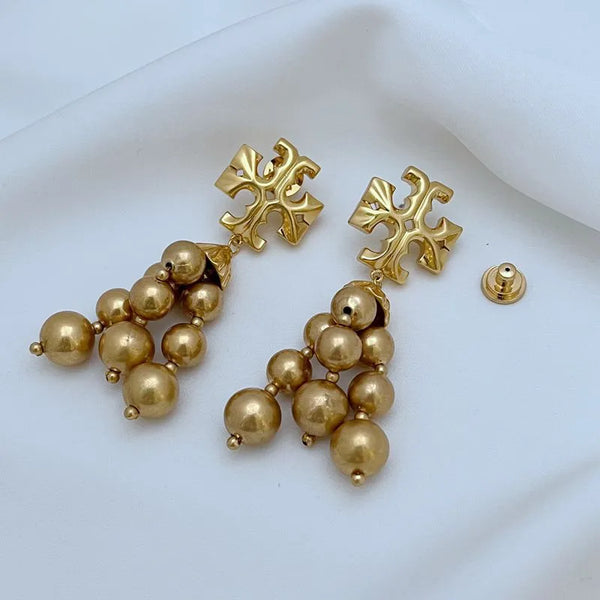 T-Luxe Medallion Cascade Earrings
