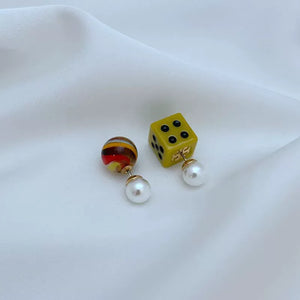 T-Luxe Charmed Fortune Front-Back Earrings