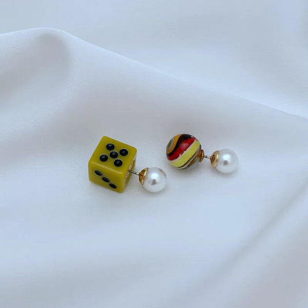 T-Luxe Charmed Fortune Front-Back Earrings