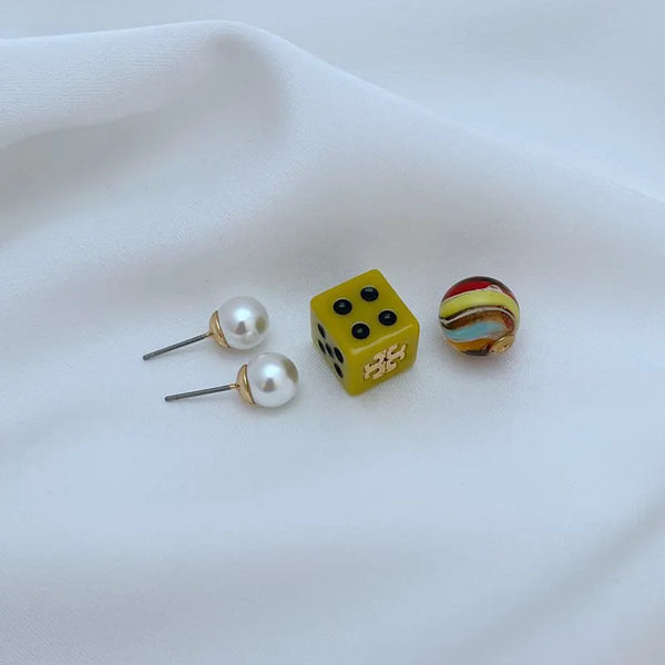 T-Luxe Charmed Fortune Front-Back Earrings