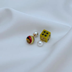 T-Luxe Charmed Fortune Front-Back Earrings