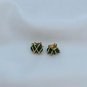 T-Luxe Malachite Meridian Stud Earrings