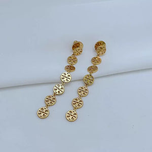 T-Luxe Monogram Cascade Drop Earrings