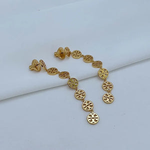 T-Luxe Monogram Cascade Drop Earrings