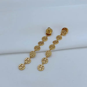 T-Luxe Monogram Cascade Drop Earrings