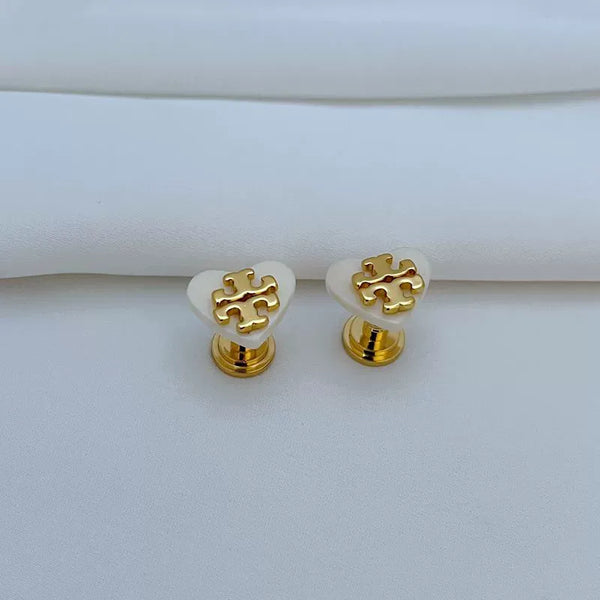 T-Luxe Amour Emblem Stud Earrings
