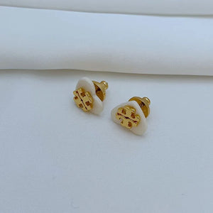T-Luxe Amour Emblem Stud Earrings