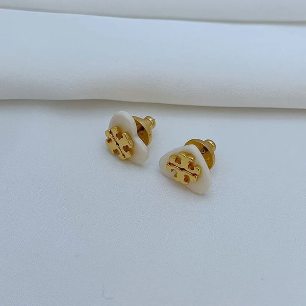 T-Luxe Amour Emblem Stud Earrings