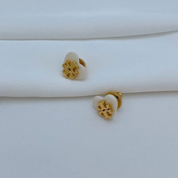 T-Luxe Amour Emblem Stud Earrings