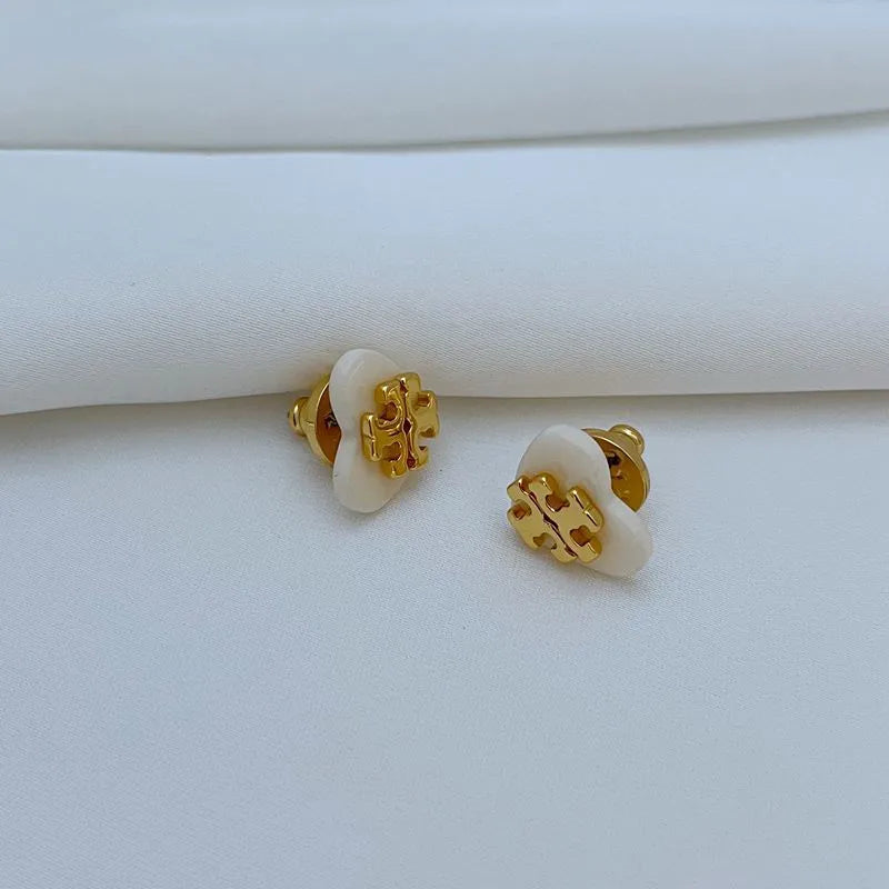 T-Luxe Amour Emblem Stud Earrings