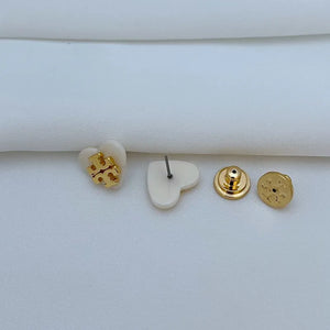 T-Luxe Amour Emblem Stud Earrings