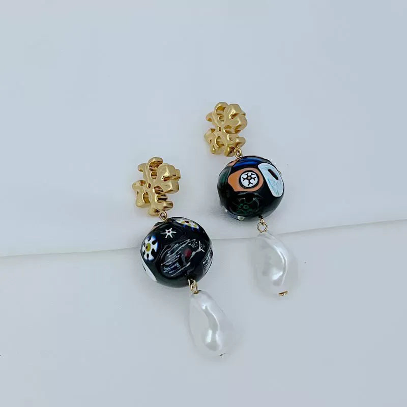 T-Luxe Mosaic Pearl Cascade Drop Earrings