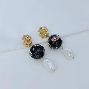 T-Luxe Mosaic Pearl Cascade Drop Earrings