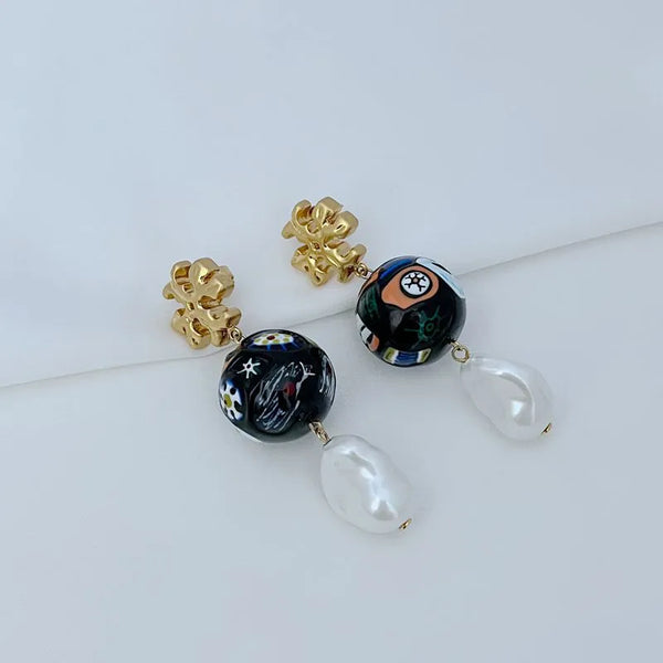 T-Luxe Mosaic Pearl Cascade Drop Earrings