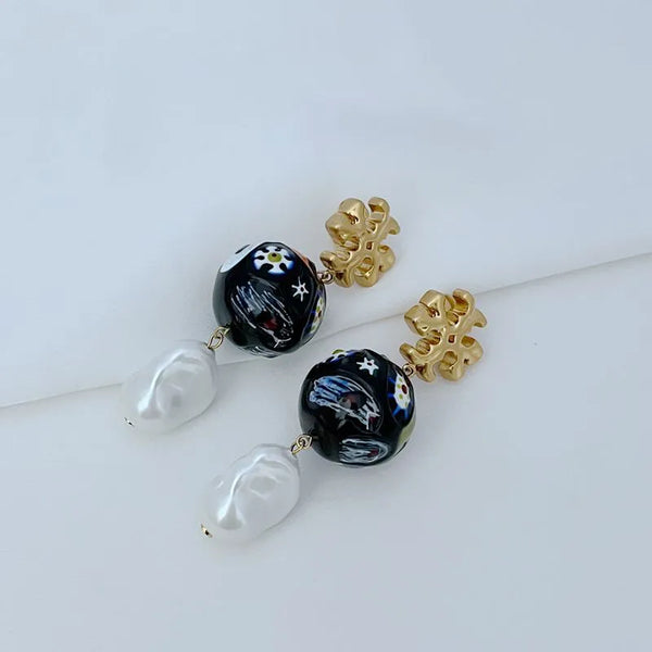 T-Luxe Mosaic Pearl Cascade Drop Earrings